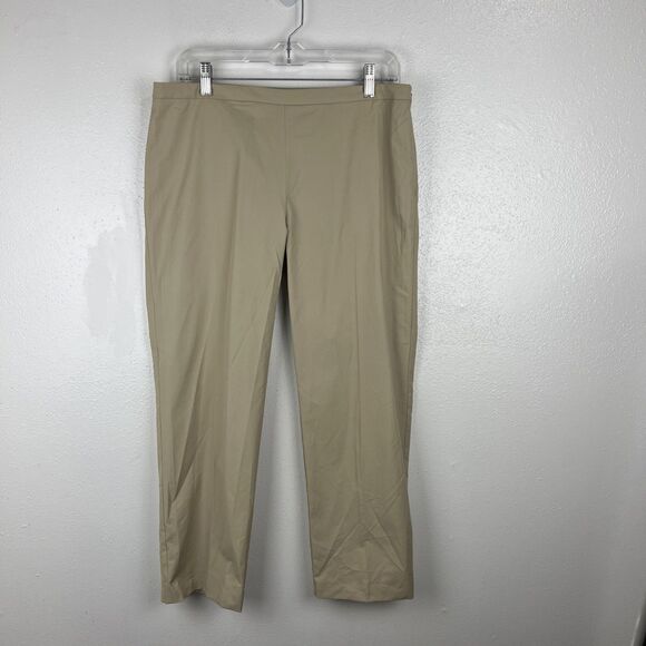 BCBG Max Azria Pants Women 10 Tan Career Solid Cropped Bottoms NWT - Picture 9 of 9